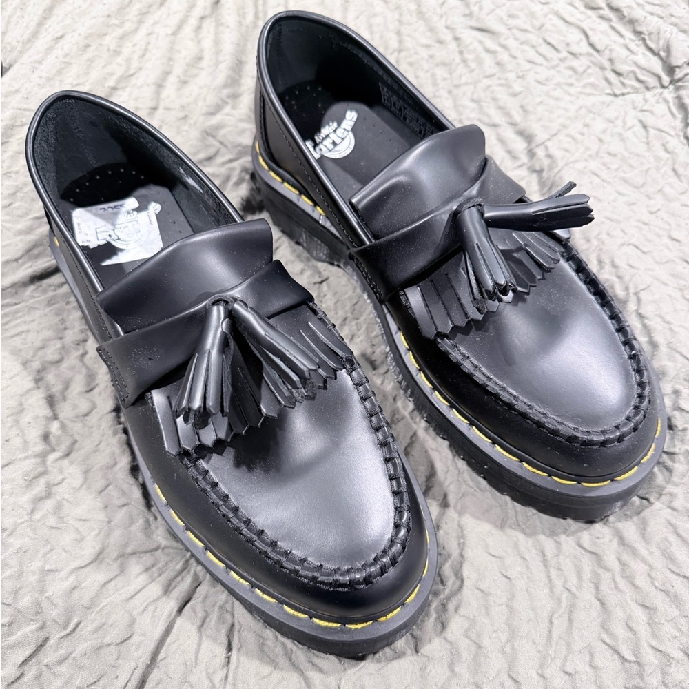 Dr. Martens ADRIAN LEATHER PLATFORM TASSEL LOAFERS